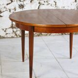 Vintage teak round table and 4 chairs, 1960
