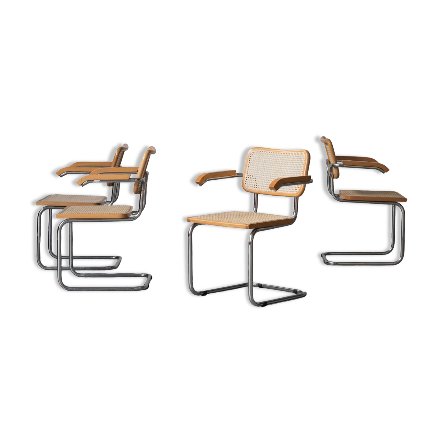 Set of 4 ‘Cesca’ dining chairs Marcel Breuer, Italy, 1970’s