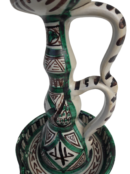 Ceramic candle holder signed