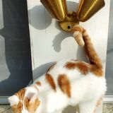 Double wall lamp adjustable brass cocottes