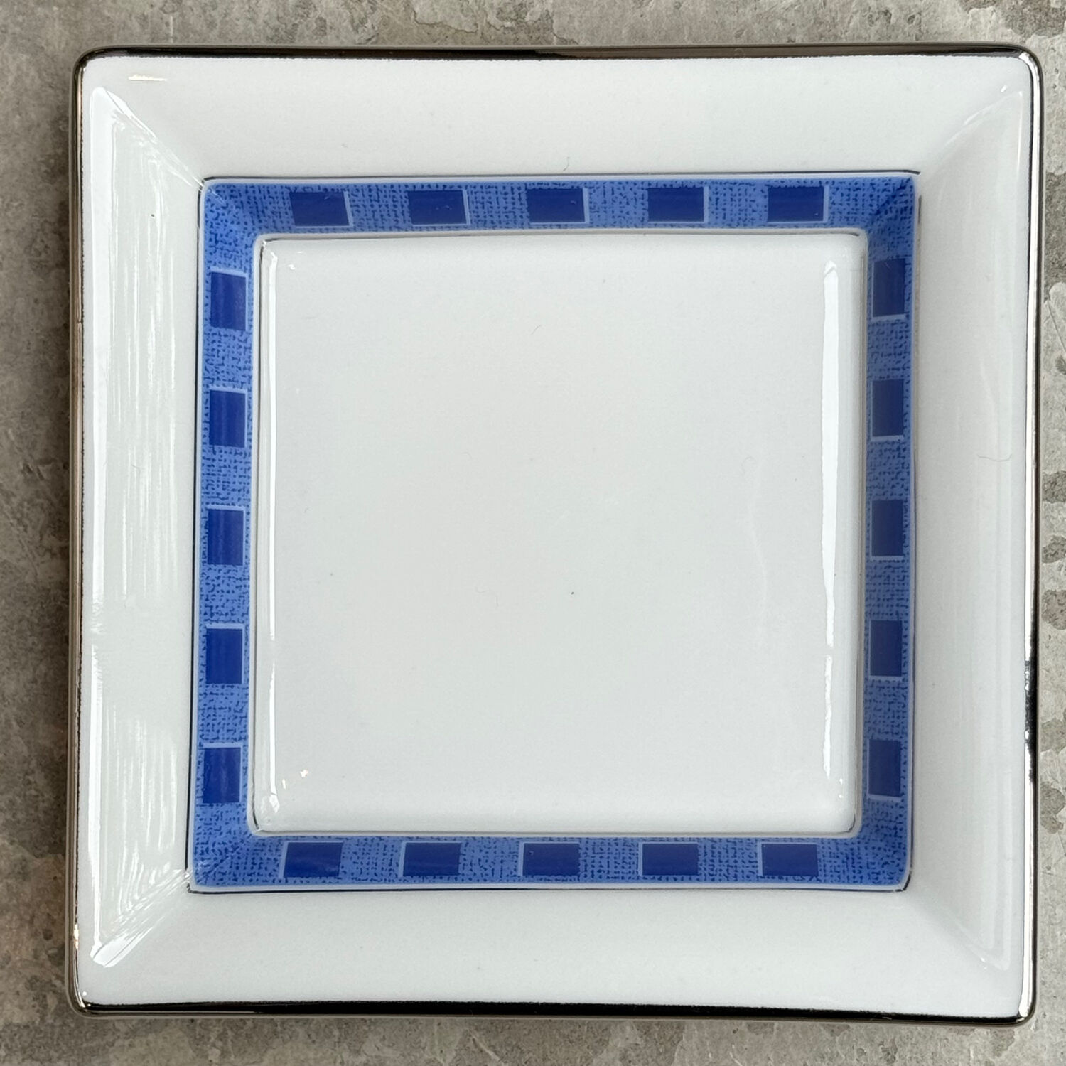 Two Lanvin porcelain trinket trays with original box