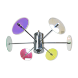 Vintage Italian Chrome Lamp Duo, 70s