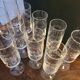 10 champagne glasses/flutes 16cl Cristal d'Arques Matignon model 70s