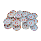 Series of 20 modernist plates Faïencerie de Castres