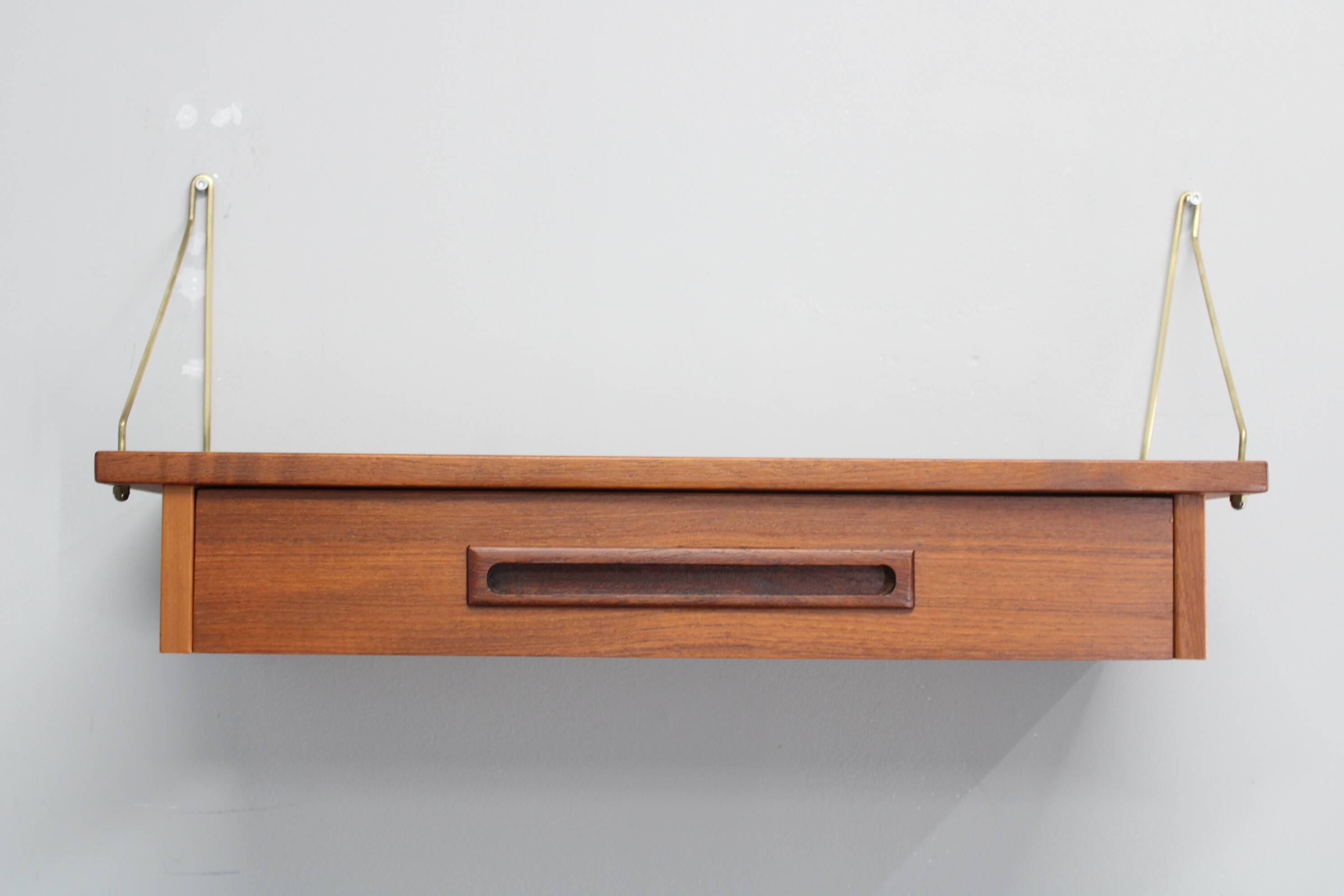 1960s teak shelf with drawer, Denmark