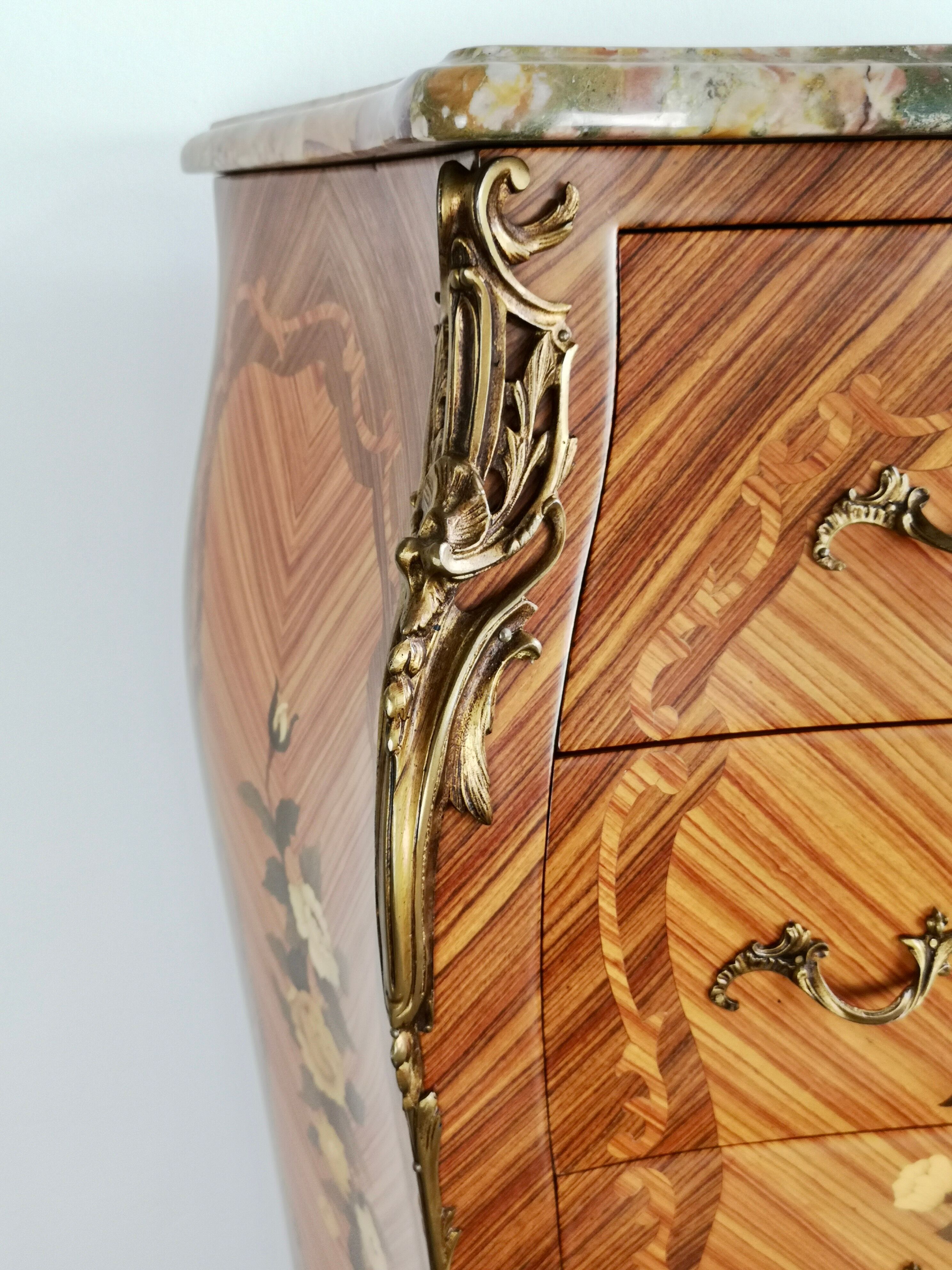 Louis XV style chiffonier in rosewood marquetry