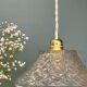 Vintage molded glass lampshade pendant light - tableware collection -