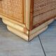 Chest of drawers with 5 wicker and bamboo drawers, 70s/80s.
