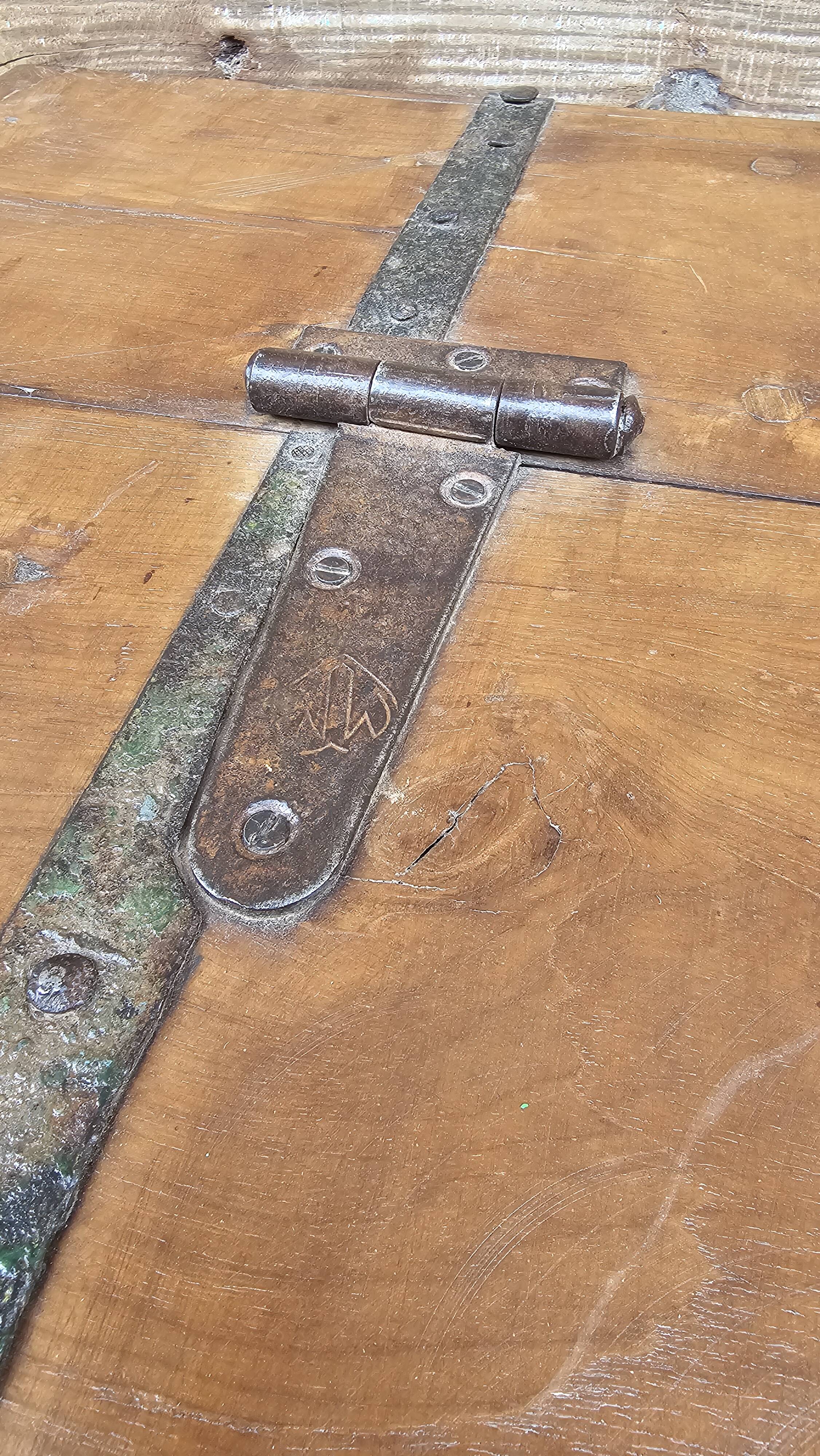 Old coffee table - Burmese teak chest