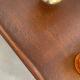 Vintage wooden and gilded brass rolling dessert trolley