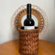 Vintage rattan pot bottle basket