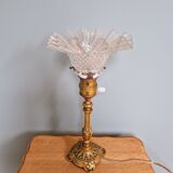 Table lamp in gilded bronze, late 19th / early 20th