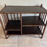 Brown rattan console shelf