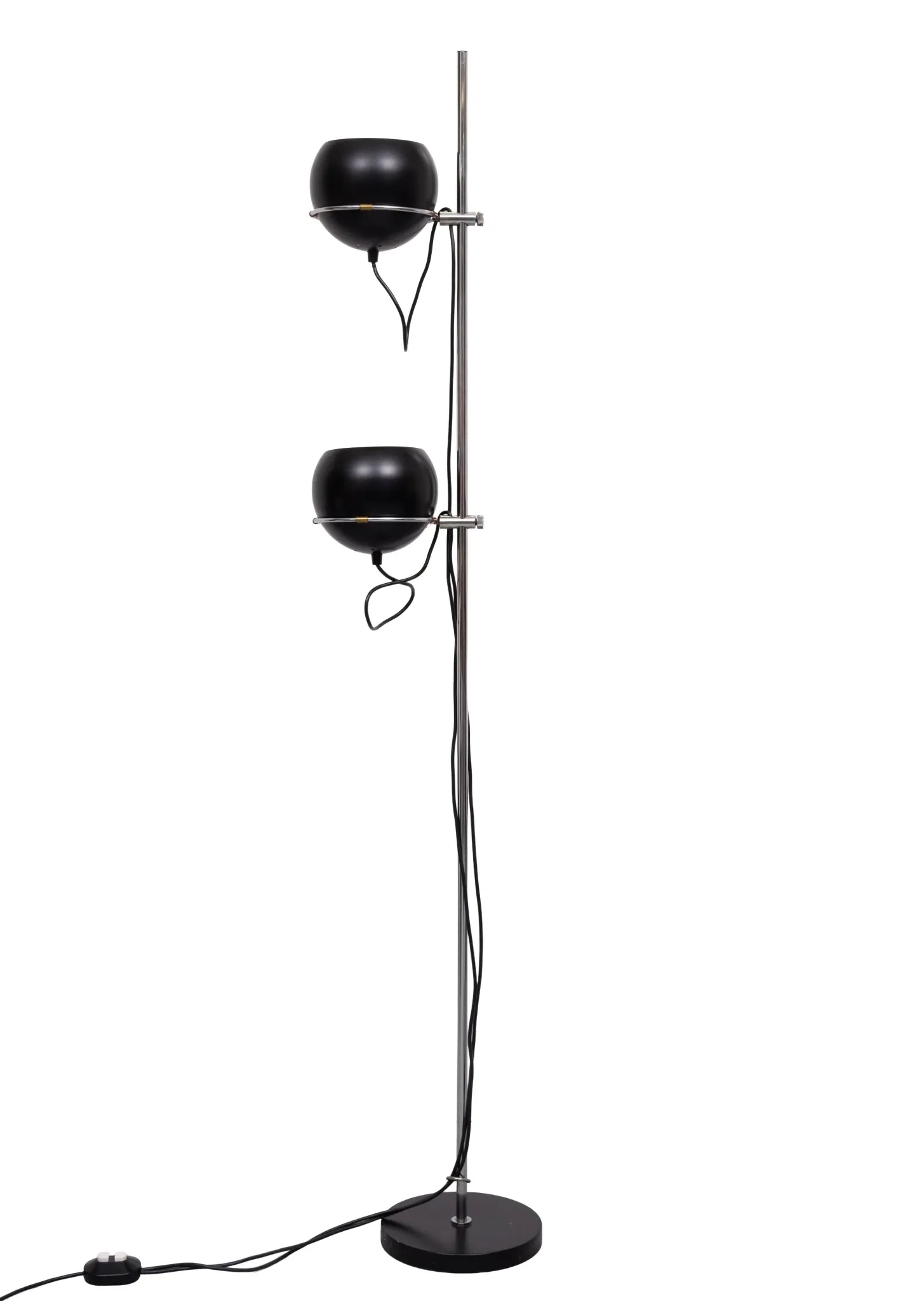 Lampe de sol Space Ace double œil Ball années 1970 Hollande