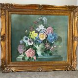 Bouquet of flowers signed Harold Clayton