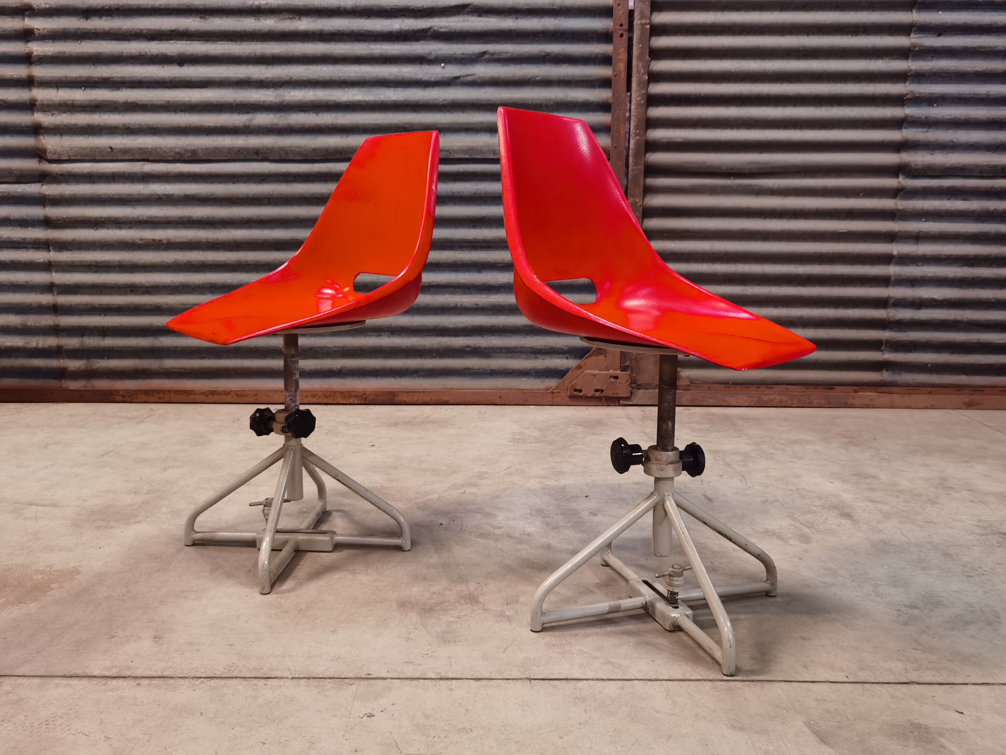 Pair of swivel chairs by Miroslav Navratil for Vertex