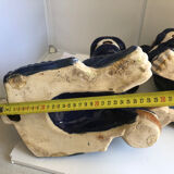 Vintage Chinese food dog ceramic Chinese blue and white dogs foo