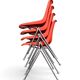 Set of 4 orange chairs designed by Robin Day for Hille.