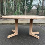 Round extendable dining table Rainer Daumiller for Hirtshals Sawaerk 145