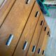 Vintage oak chest of drawers with oak veneer