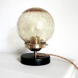 Amber glass table lamp