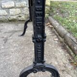 Old bistro table by Berc in Paris. Wrought iron, marble top.
