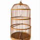 Large bamboo and rattan birdcage from the 1970s.