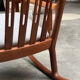 Rocking chair by Hans Olsen for Juul Kristensen in grey felt
