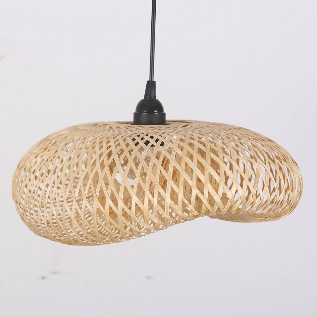 Bamboo Pendant Light, Bamboo Light Fixture, Hanging Lamp