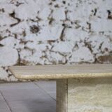 Italian travertine coffee table, 1980