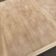 Extendable dining table in solid elm, Maison Regain brutalist 70s.
