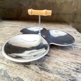 Serviteur en inox et bambou