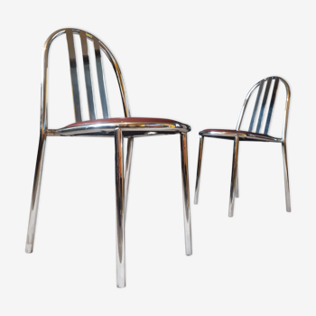 Paire de chaises design Robert Mallet Stevens vers 1980