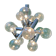 Lustre Atomic Age by Kalmar Franken KG, model RS 14 HL, Austria 1970