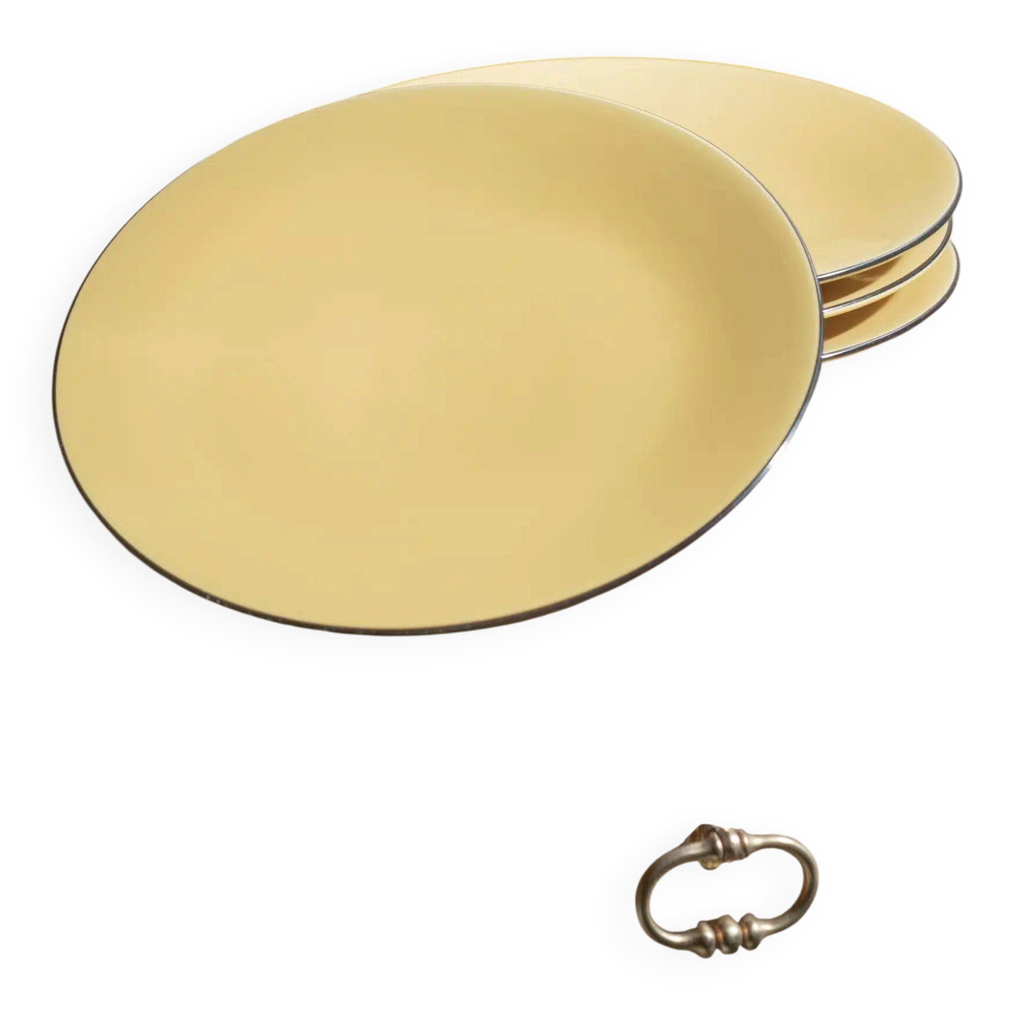 Set of 4 large plates "Dominique"