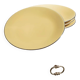 Set of 4 large plates "Dominique"