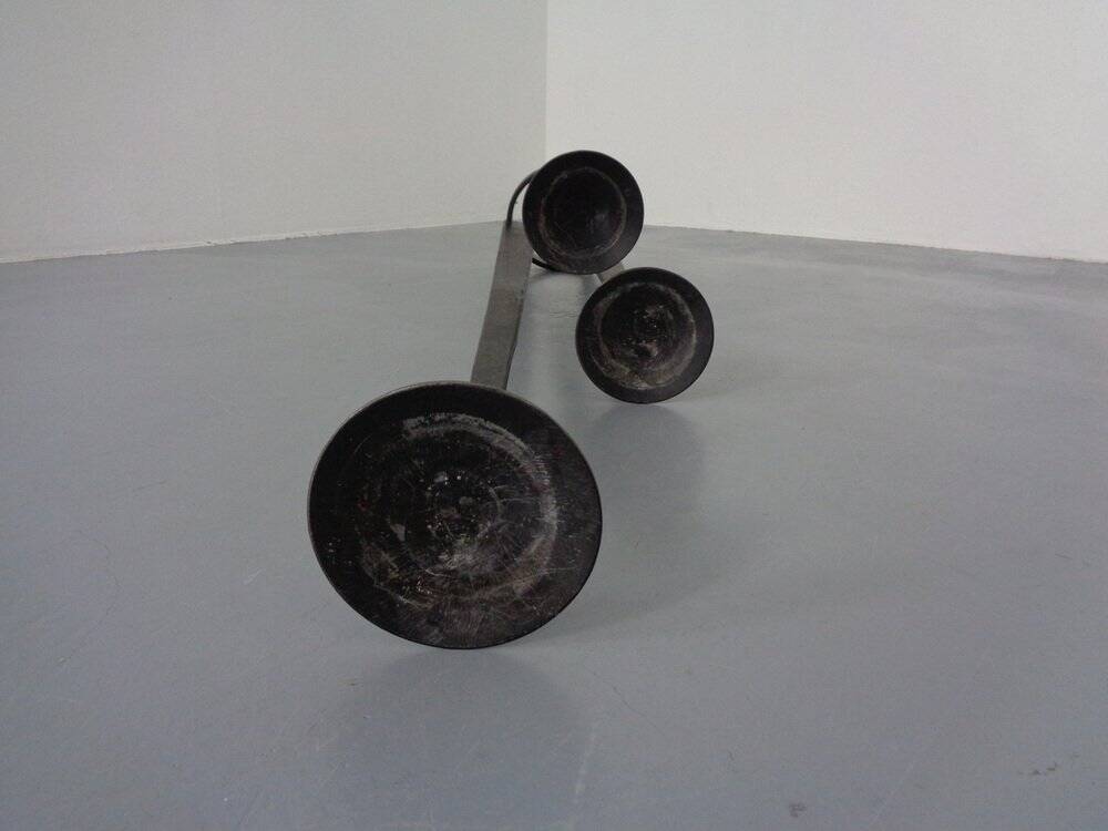 Large Brutalist Iron Candleholder, 1960s