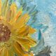 Oil painting - Bouquet of Sunflowers -Coated cardboard