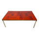 Mid-century red ceramic coffee table, Denmark, 1960s