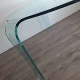 Fiam for Roche Bobois large vintage tripod glass table