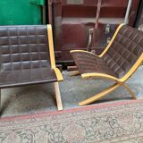 AX chairs attributed to Peter Hvidt & Orla Mölgaard, attributed to Fritz Hasen, 1978, set of 2