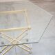 Hexagonal glass table by Sandro Petti, for Angolometallarte, 1970
