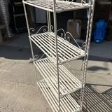 4 Tier Wrought Iron Folding Shelf Unit