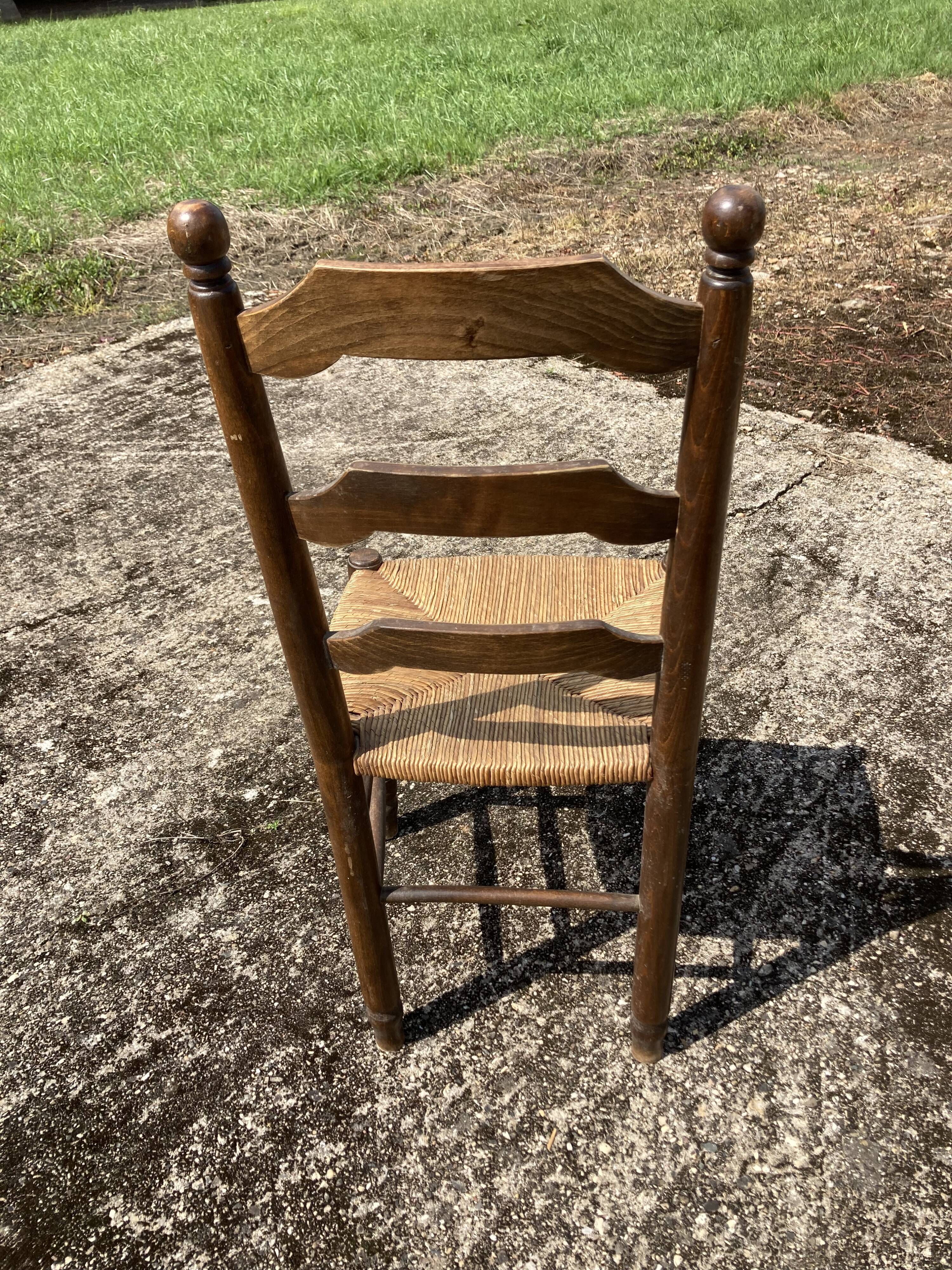 Set of 6 straw chairs