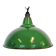 Industrial British Green Enamel Factory Pendant Lamp from Maxlume, 1960s