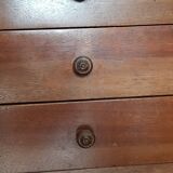 Louis Philippe style wooden chest of drawers with 3 drawers and 1 niche