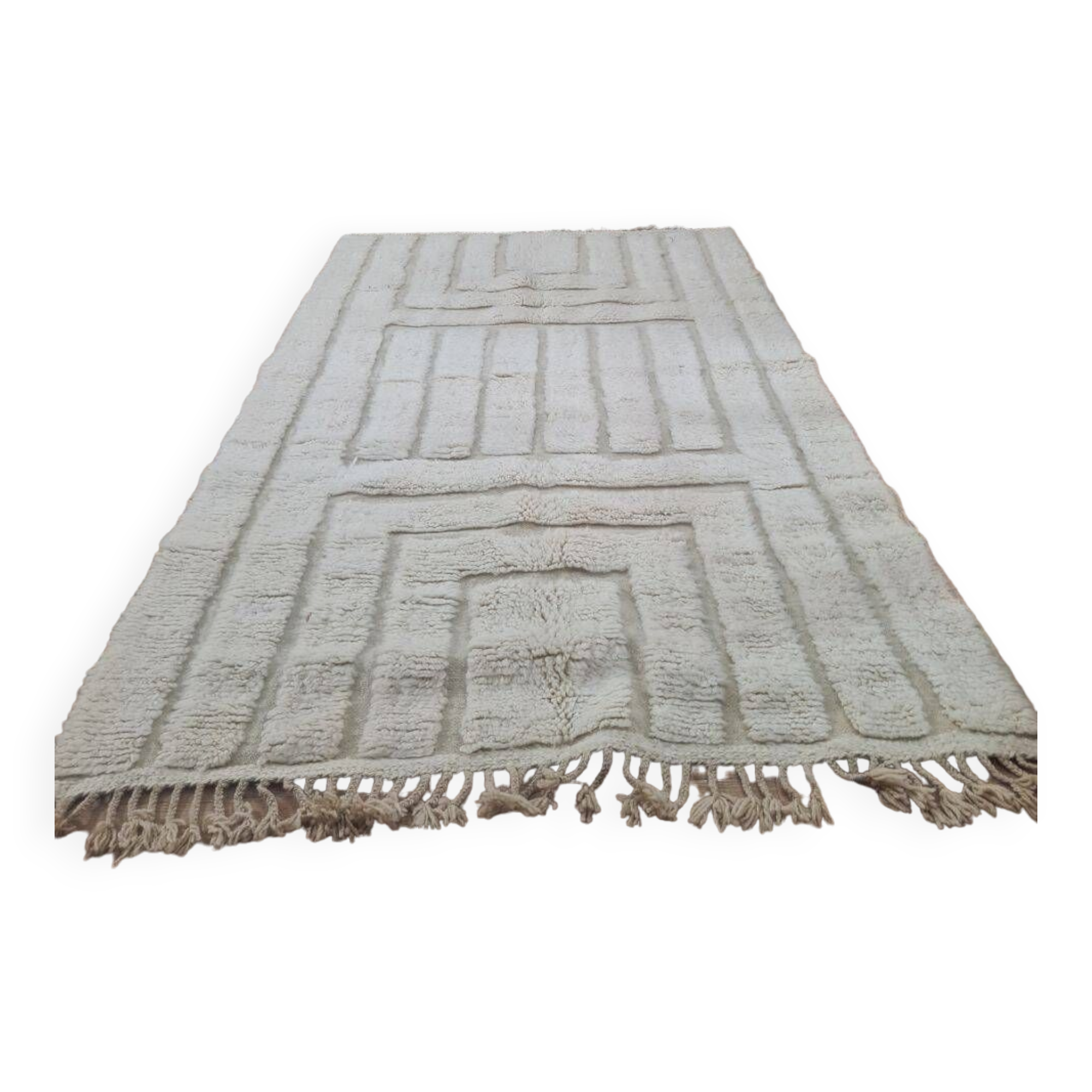 Handmade wool Berber rug 250x150 cm