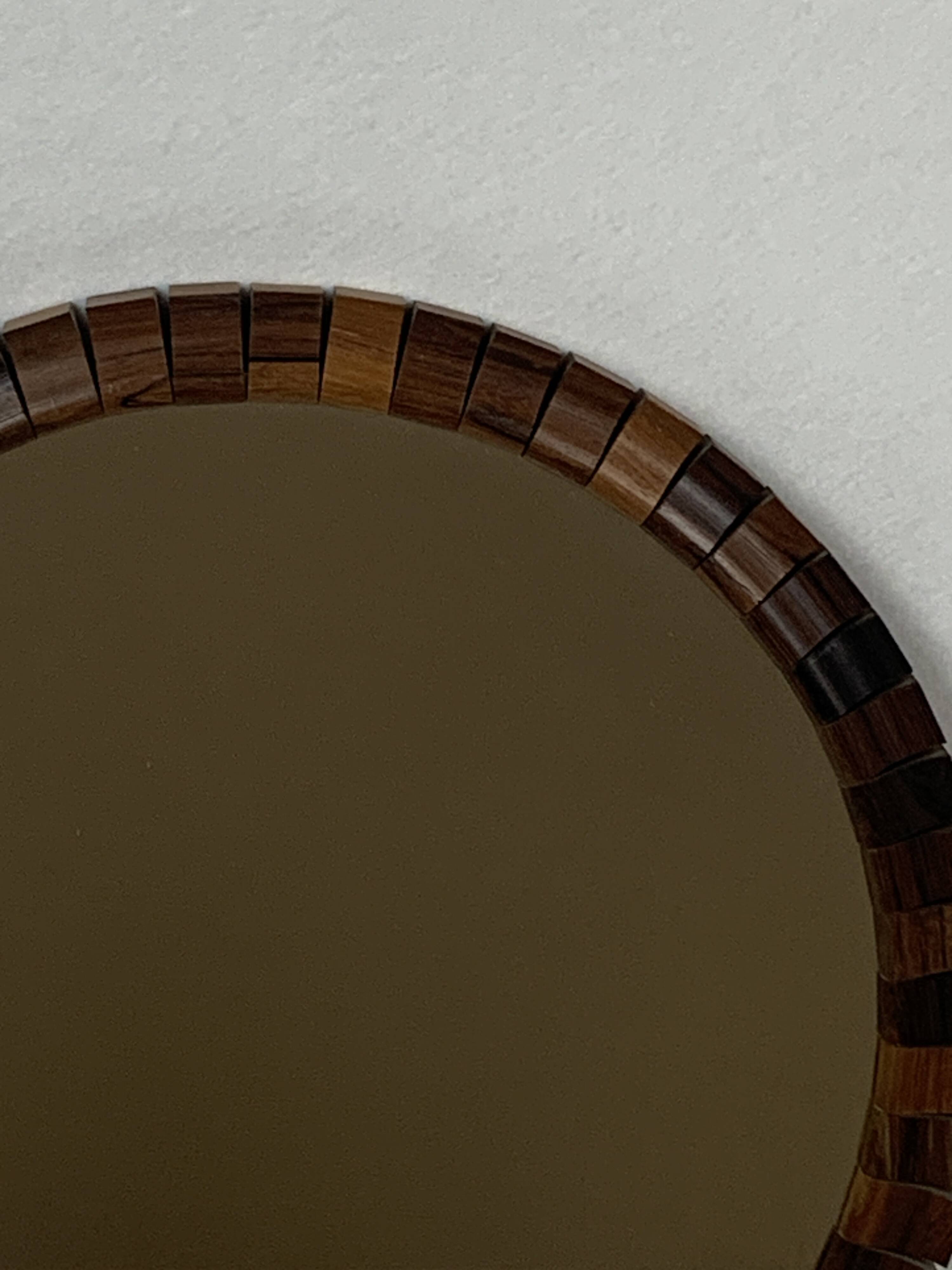 Pair of Danish midcentury teak rosewood cube mirrors, 1960s