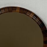 Pair of Danish midcentury teak rosewood cube mirrors, 1960s