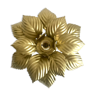 Wall lamp or ceiling lamp golden flower